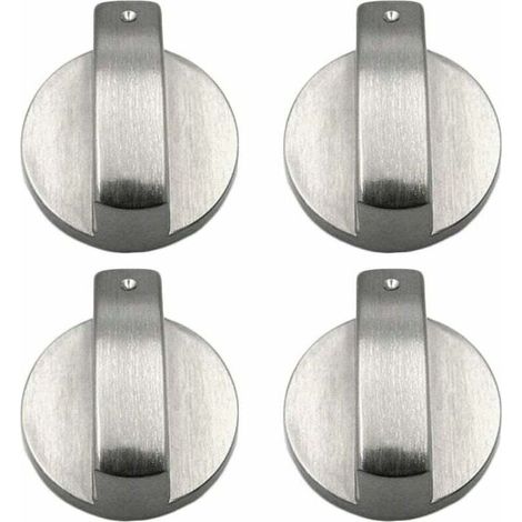 4 pomos de aleación de zinc para cocina de gas – 6 mm, resistentes al desgaste, diseño moderno, juego de 4