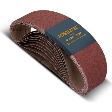 110 000 bandes abrasives Bande abrasive en oxyde d'aluminium grain 60 Papier abrasif pour ponceuse à bande portable - 100 x 610 mm (1/5)