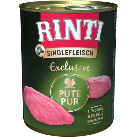 Rinti Singlefleisch Exclusive Hundenassfutter Adult getreidefrei 800 g Pute Nassfutter