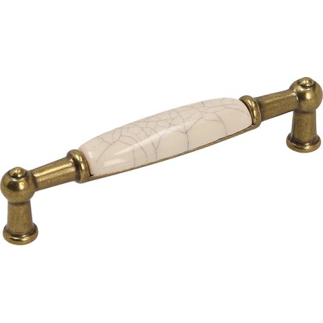 Tirador UP21, oro antiguo, porcelana MLK-4, 96 mm (1/2)