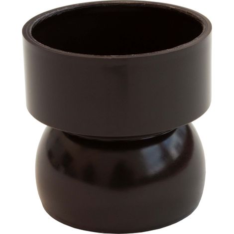 INEFA Bogenstück für Rohrbogen, PVC DN50 / 50mm Rohrverbinder, Dachrinnenzubehör, einfache Steckmontage, Made in Germany - DN50 / 50mm Dunkelbraun