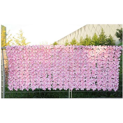 Künstliche rosa Hortensien-Zaunblume, wasserfest, UV-beständig