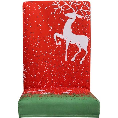 housses de chaise imprimées pour Noël, idéales pour les fêtes. (1/5)