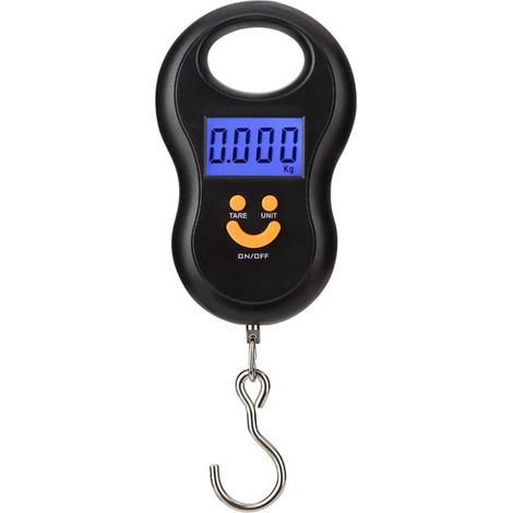 FLITI Tragbare Gepäckwaage/Hänge-Kofferwaage 110 lb / 50 kg Gepäckwaage mit hintergrundbeleuchtetem LCD-Bildschirm und Aufhängehaken für Reisen, Zuhause und Outdoor-Aktivitäten (1/4)