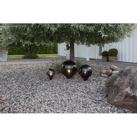 LED-Dekoration-Kugelset 3er Set Orby Ø 20, 30, 40 cm schwarz outdoor (1/5)