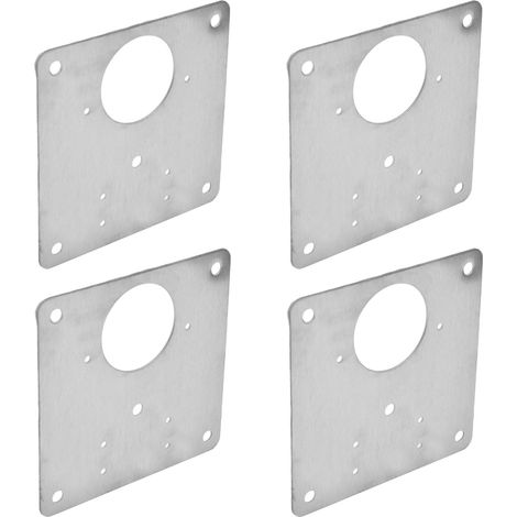 4er-Set Scharnierplatten aus Edelstahl, Seitenplatten für Schranktüren, Reparaturhalterungen für die Küche (1/5)