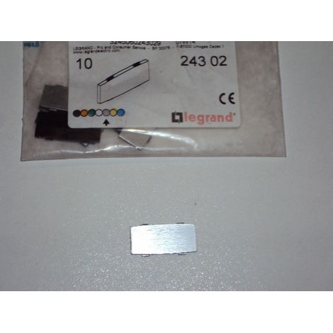 Etiquette OSMOZ insert petit modèle alu sans texte LEGRAND 024302 (1/2)