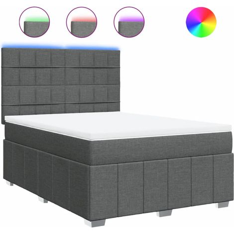 Maison Exclusive - Boxspringbett mit Matratze Dunkelgrau 160x200