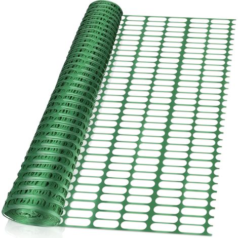 Barrière de signalisation 50m, Vert Clôture de chantier, H. 1m, Balisage de chantier (1/5)