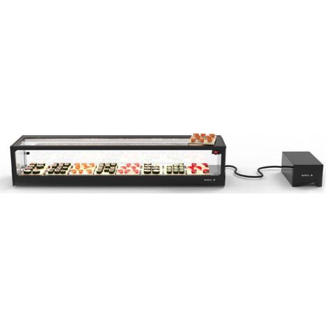 Vitrine Sushi Série LOGIC Cuve Plane avec Groupe Déporté - L 1540 mm - Sayl (1/5)