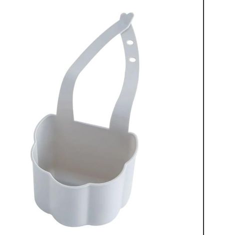 Panier égouttoir d'évier Évier de cuisine vidange savon porte-éponge salle de bain panier de rangement sac support de robinet évier réglable (Gris)