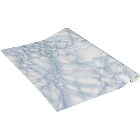 Film adhésif Meuble marbre Bleu-Gris, 45 cm x 2 m, Anti-Rayures (1/5)