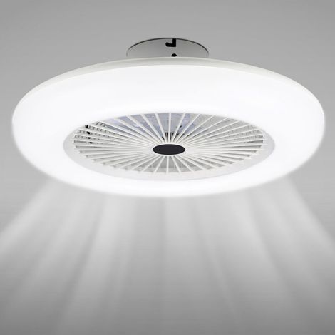 Deckenventilator mit LED-Beleuchtung – Fernbedienung – 3 Geschwindigkeitsstufen – 3 Lichtfarben – 55 cm – Leiser Motor – Einfache Installation (1/5)