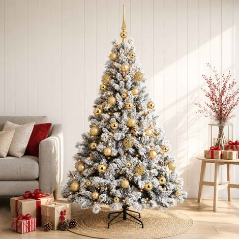 vidaXL Artificial Christmas Tree with Bauble 150 cm 150 LEDs (1/5)