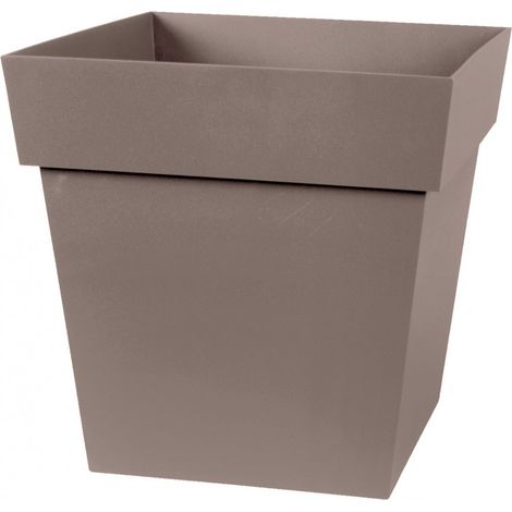 Plastikbehälter Quadratisch Toscane 22 32 x 32 x 32 Taupe