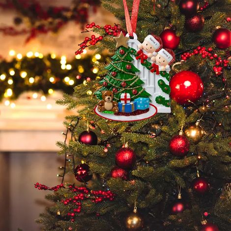 Pendentif Père Noël en résine, décoration de Noël pour la maison et le bureau (1/5)