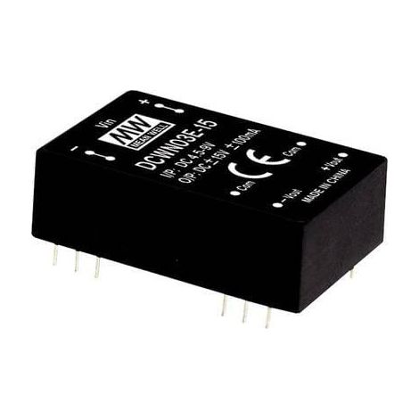 CC CC Wandler Modul Mean Well DCWN03E-15 Leistung 3 W 2 Ausgänge