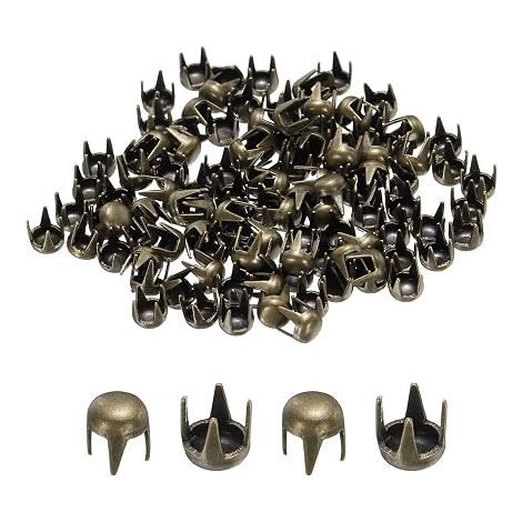 100 x Round Curved Rivets 3 mm Copper Bronze (1/5)