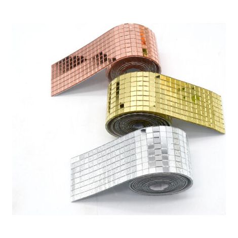 Weitere Spezialwerkzeuge: Mini-selbstklebende quadratische Glasplättchen, dekorative Mosaikfliesen, abnehmbare Spiegelaufkleber für Partys, wasserfeste DIY-Glasaufkleber