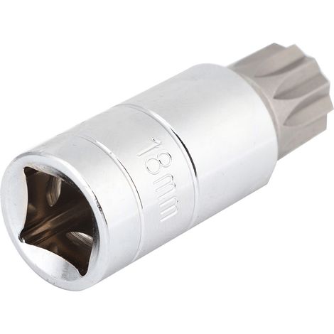 Jeu de 10 douilles à embouts cannelés triple carré 12 pans M4-M18, entraînements 1/4", 3/8" et 1/2". Kit d'outils de réparation (1/5)