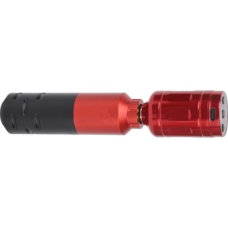 Kit Machine à Tatouer Rotative Pen avec Alimentation Sans Fil 2000mAh, Interface RCA, Rouge, Lot Complet pour Tatouage Professionnel (1/5)