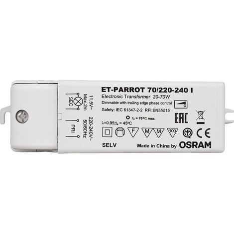Osram – Transformateur pour tableau électrique 70/220-240V – Puissance 2000W – Intensité 10A – 1 phase – Largeur 10cm (1/5)