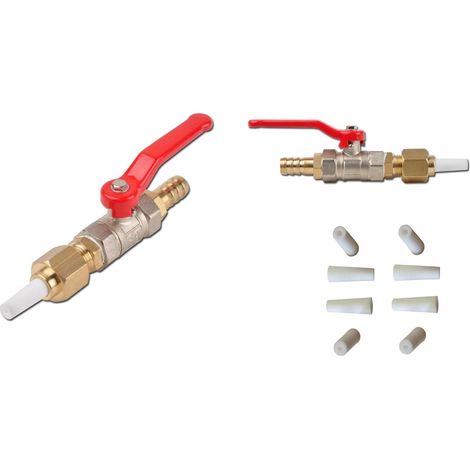 Robinet Vanne Porte-Buse 3/8" pour Sableuse Aérogommeuse + 8 Buses Céramique blanches