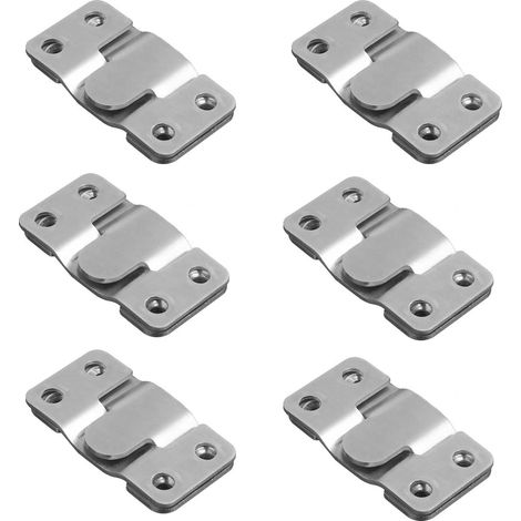 Crochet pour Cadre Photo,12PCS Support Montage Encastré Dissimulé Connecteur de Meubles Mural Cintre Photo en Métal Solide Suspendu Fixation Miroirs,Image - (1/5)