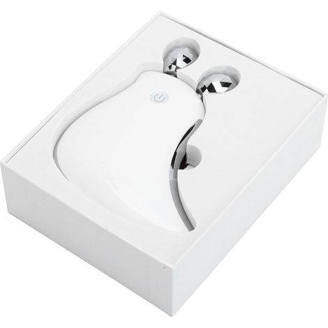Appareil de massage électrique pour le visage, à micro-courant chauffant, pour un effet liftant et raffermissant (Blanc) (1/5)