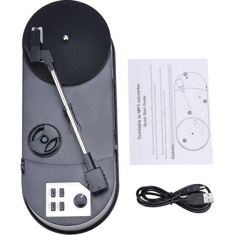 EZCAP613p 33/45RPM Platine Vinyle Lecteur Convertisseur pour Vinyle Musique Disc Lecteur Aiguille pour Carte TF/USB (1/5)