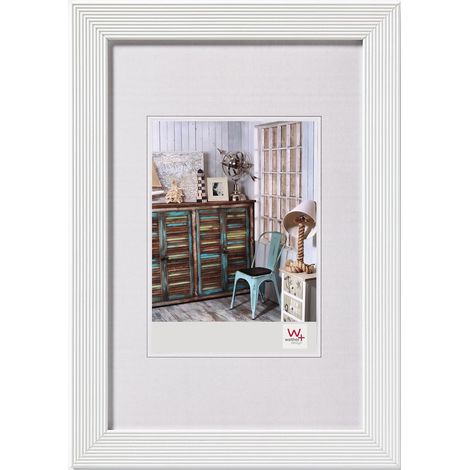 Cadre Photo Blanc 13 x 18 cm Grado Cadre en Bois HI318W (1/5)