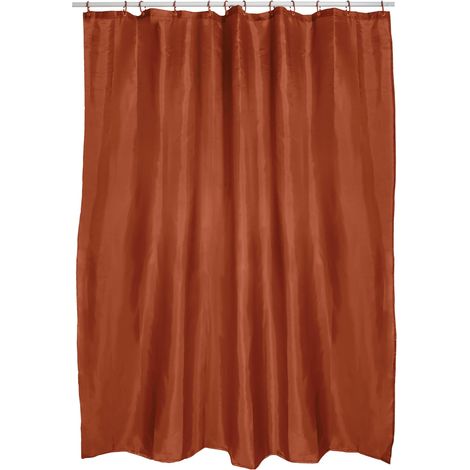 Rideau de Douche Polyester 180x200cm Terracotta (1/2)