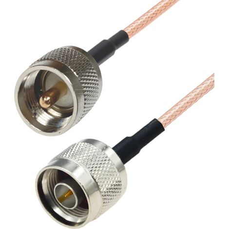 Cable pigtail con conector N / conector UHF RG316 de 20 cm