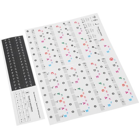 Autocollants colorés universels pour touches de clavier électronique, notation adhésive pour piano (1/5)
