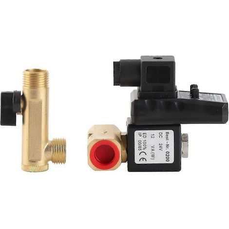Vanne de purge électronique avec minuterie, électrovanne compatible avec compresseur d'air split 24 V CC. WHBYV (1/4)