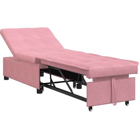 Canapé-lit,Canapé convertible Rose 67 x 194 x 38 cm Velours CFW64314 (1/5)