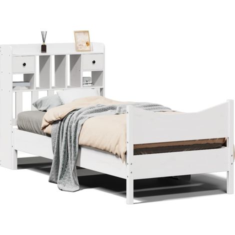 Maison Exclusive - Giroletto senza Materasso Bianco 75x190 Legno Massello di Pino