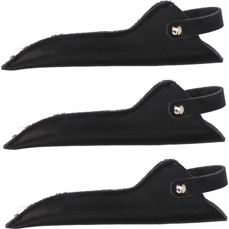Étui simple pour peigne à cheveux (3 pièces) avec pochette en cuir pour ciseaux de coiffure, ciseaux à sourcils et étui pour recourbe-cils. (1/5)