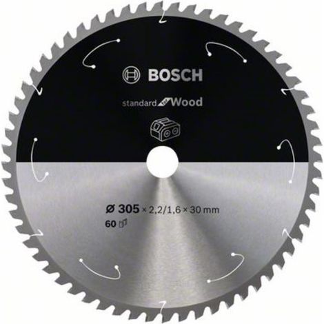 Bosch Professional Disco de sierra circular Standard for Wood (madera, 305 x 30 x 2,2 mm, 60 dientes, accesorio de sierra circular sin cable) (1/4)