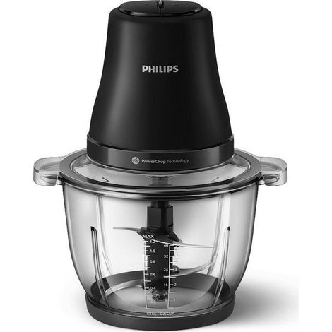 Elektrischer Zerkleinerer - PHILIPS - HR1502/00 - Serie 3000 - Schwarz - 2L - 500W (1/5)
