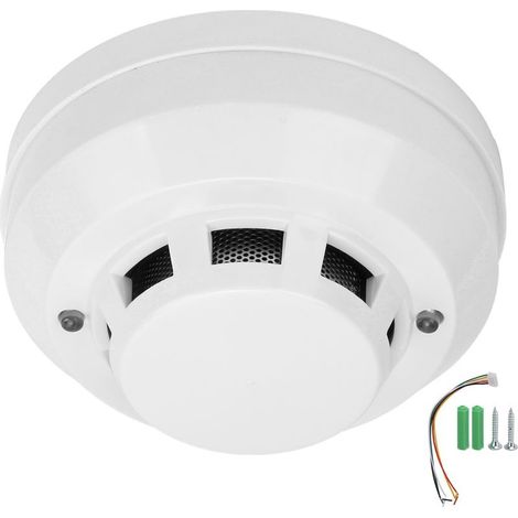 Détecteur de fumée, détecteur de sécurité haute sensibilité, dispositif d'avertissement sonore et lumineux avec indicateur LED rouge (1/5)