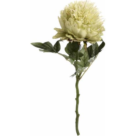 Peony Artificial Flower - Fabric/Plastic - L15 x W15 x H43 cm - Green