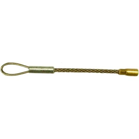 Testa flessibile con asola tirante, in corda d'acciaio inox, per sonde tiracavi Ø3/4/5mm, filettatura M4 - Velamp ASM08