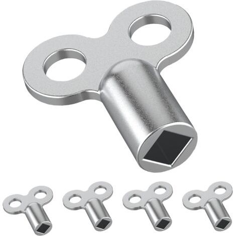 Jeu de 5 clés de purge pour radiateurs – Aluminium résistant – Compatible avec systèmes de chauffage à eau – Installation facile