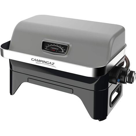 Barbacoa de gas portátil Attitude 2 GO CV Negra Campingaz con tapa de parrilla de hierro fundido