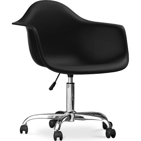 Office Chair with Armrests - Desk Chair with Castors - Weston Black