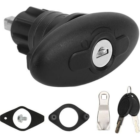 Jiawu Serratura per porta di cabina camper, serratura a compressione per porta di cabina ovale in lega di zinco e nylon 30 mm per camper, caravan e yacht (1/4)