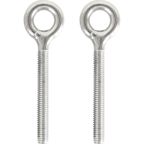 Anneau À Vis - Boulon À Anneau En Acier Inoxydable 304 M6 × 70 mm - Pour Fixation Et Suspension Murale Bois Ou Maçonnerie - 10 Pièces (1/5)