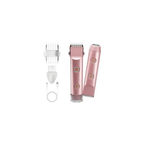 2-in-1 Elektrorasierer für Frauen, Intimtrimmer, IPX7 wasserdicht, Nass- und Trockenrasur für Bikinizone, Gesicht, Achseln und Beine (1/5)