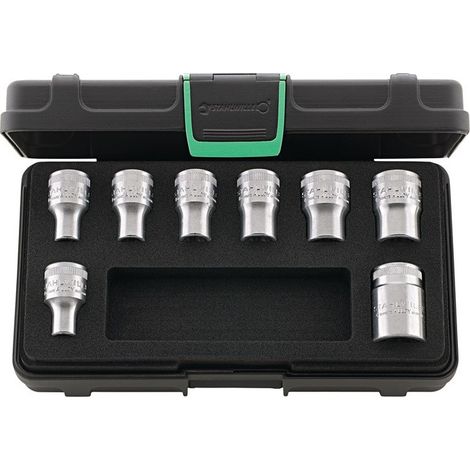 Set di chiavi a bussola 50TX/8 8 pezzi 1/2 pollice per viti TORX® esterne